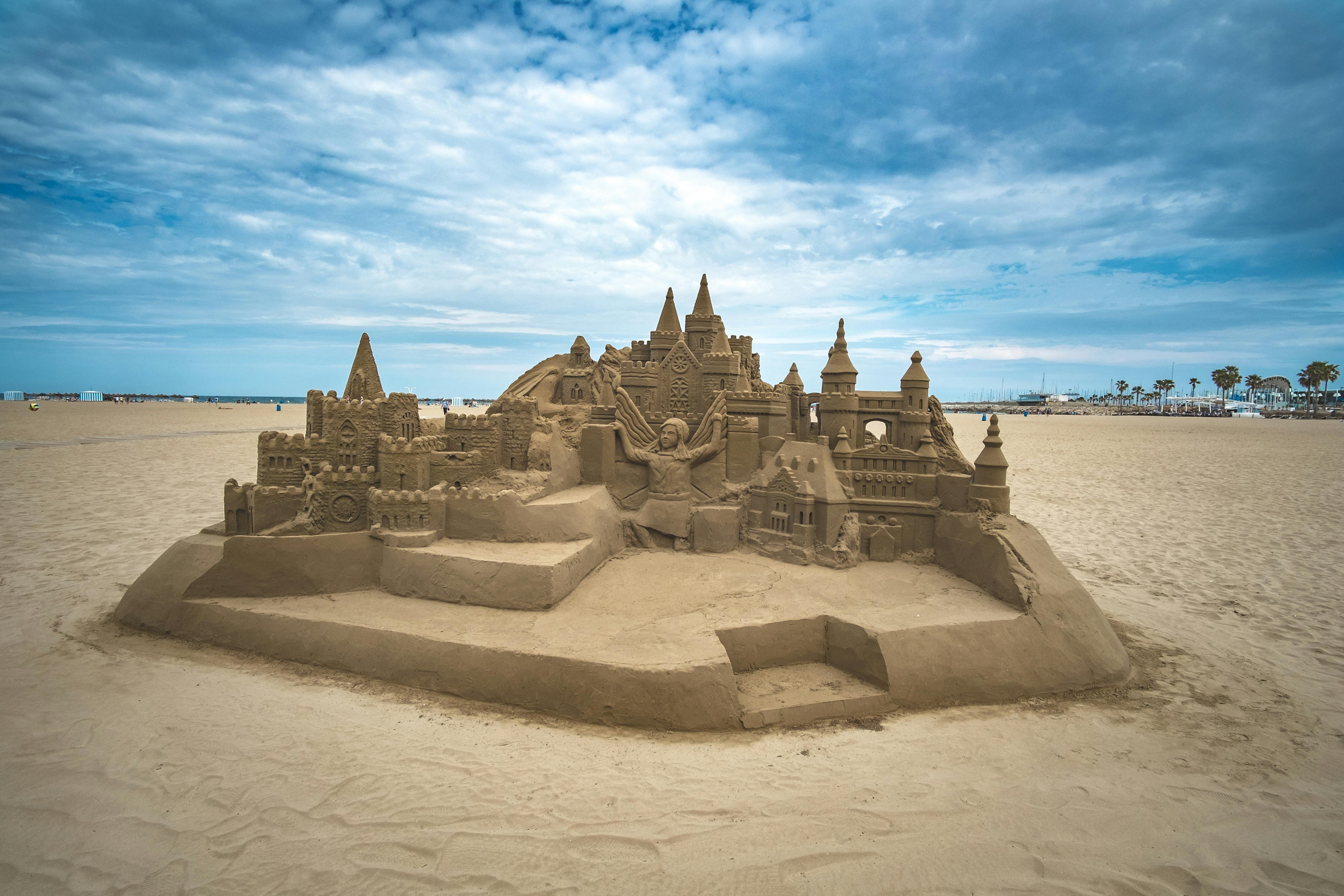 Sand sculpture village